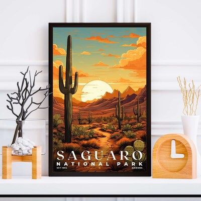 Saguaro National Park Poster, Travel Art, Office Poster, Home Decor | S7 - image5